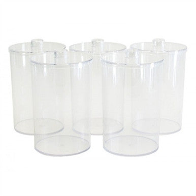 Sundry Jars Plastic Unlabeled Clear 5/Set