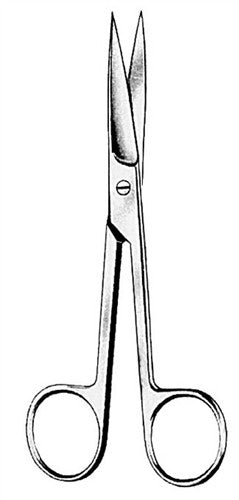 O.R. Scissors, Straight, Sharp/Sharp, 5 1/2", Floor Quality - AMG