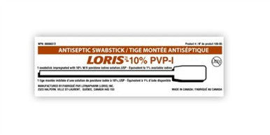 PVP Povidone Iodine 10% Swabsticks 1's 50/box
