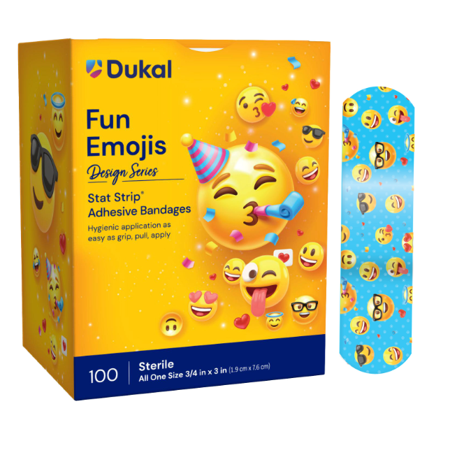 American White Cross Emoji Adhesive Bandages