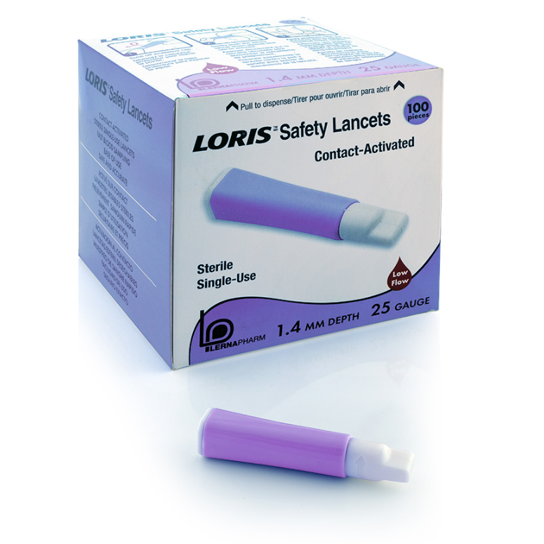 LORIS™ Safety Lancets, 25 Gauge