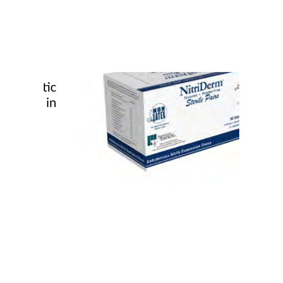 Nitriderm nitrile sterile exam gloves single