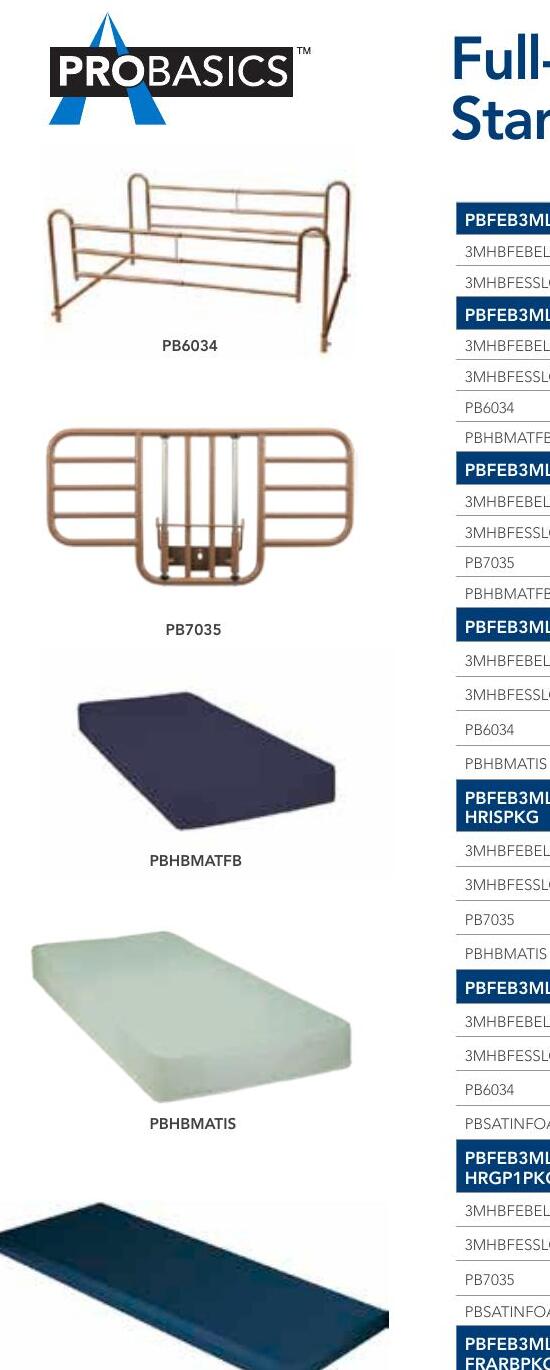 ProBasics full-electric three-motor bed package family