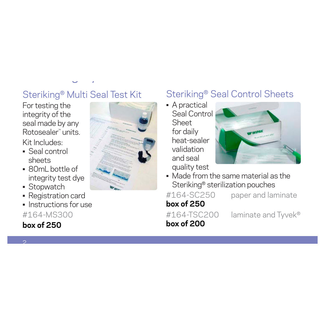 Stevens MDR catalogue Steriking seal integrity and validation products