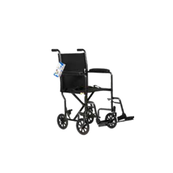 DynaRide transport wheelchair 19 inch fixed full arm with foot rest