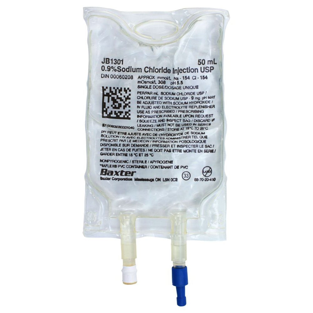 Baxter® 0.9% Sodium Chloride Injection USP, 50 mL (4 pack)