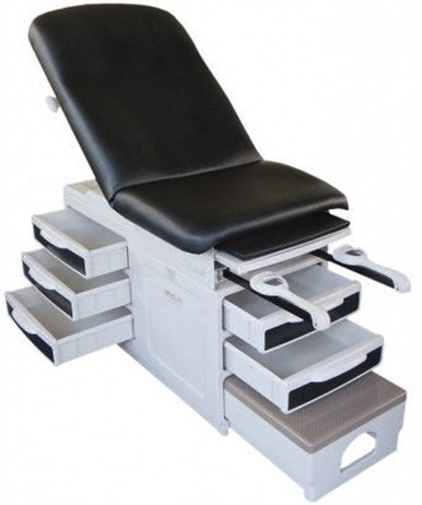 MedLife Manual Exam Table, Black Upholstery