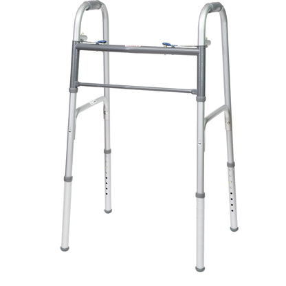[quality-square:65968968401262] ProBasics Aluminum Two-Button Folding Walker without Wheels