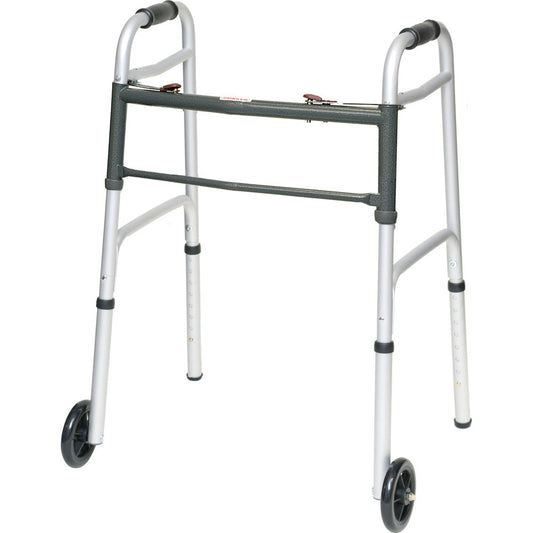 [quality-square:65968968466798] ProBasics Aluminum Two-Button Junior Walker with Wheels