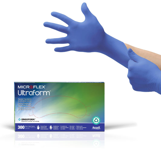 [tavily-image-review:m.media-amazon.com] Ansell Microflex Ultraform Nitrile Exam Gloves