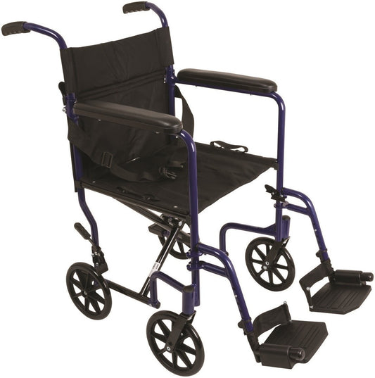 [web-main-image:www.home-med-equip.com:TCA1916BL|TCA1916BG|TCA1916PK|TCA1916BK] ProBasics Aluminum Transport Chair Colour Options