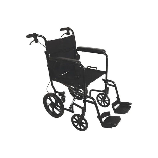 [web-main-image:www.stomabags.com:TCA191612BK] ProBasics Aluminum Transport Chair with 12 Inch Rear Wheels