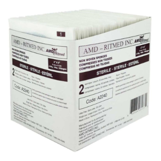 Medicom® Ritmed® Sterile Non Woven Gauze Sponges, 2" x 2"