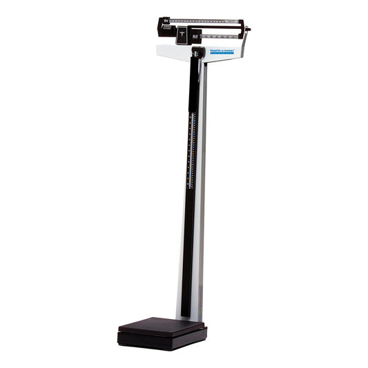 Health o meter® Mechanical Beam Scale with Height Rod and Rotating Poise Bars, Pounds and Kilograms