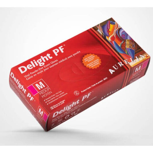 Aurelia® Delight PF Vinyl Gloves X-Small