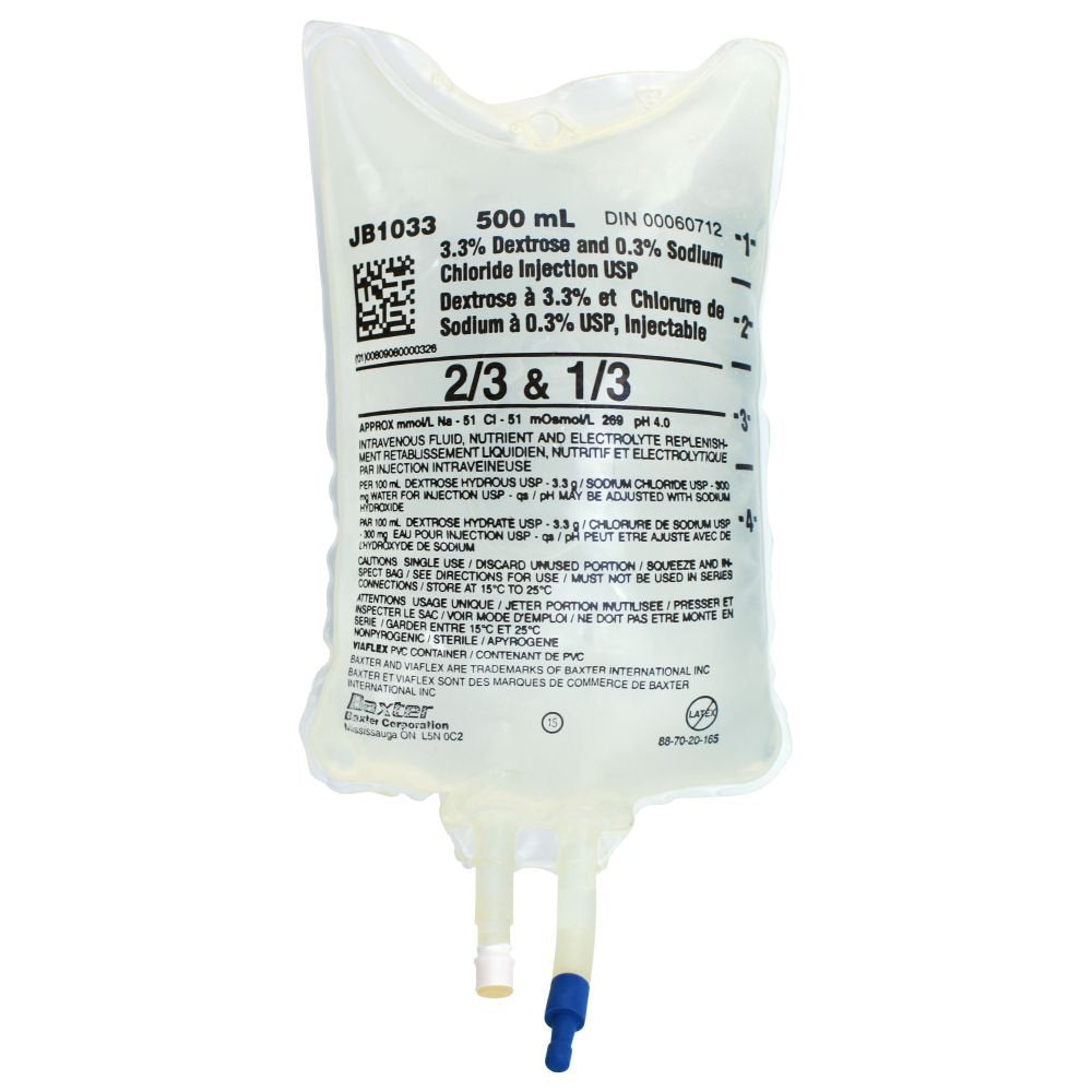 Baxter® 3.3% Dextrose and 0.3% Sodium Chloride Injection USP, 500 mL