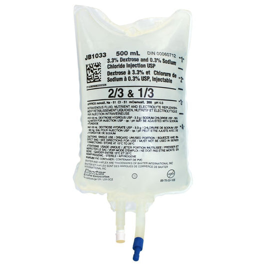 Baxter® 3.3% Dextrose and 0.3% Sodium Chloride Injection USP, 500 mL