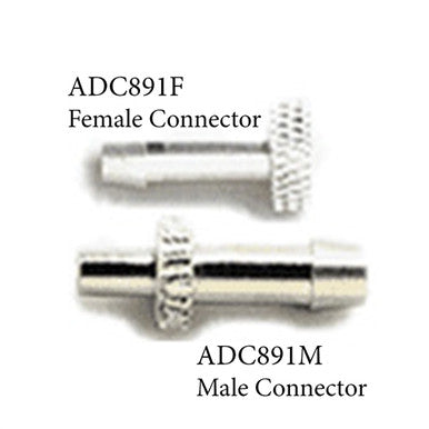 ADC Metal Luer Connector Set for BP Tubes, 1 Male &amp; 1 Female