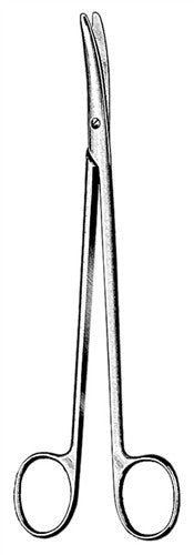 Metzenbaum Scissors, Blunt, Curved, 9", Stainless Steel, O.R. Quality - AMG