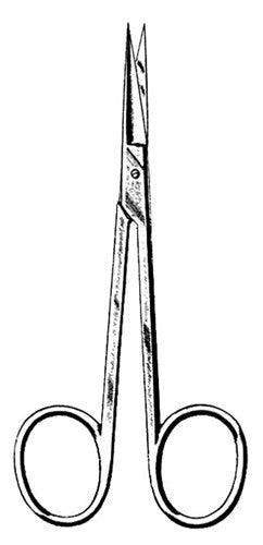 Iris Scissor Straight SS 4.5" Fine