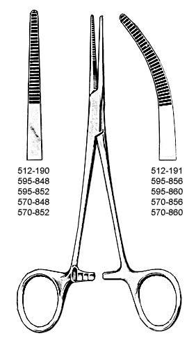 Kelly Forceps, 5 1/2", Curved, Floor Quality - AMG