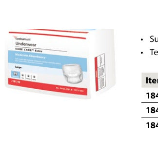 [quality-square:65971289129326] SURE CARE Extra Underwear — Moderate Absorbency
