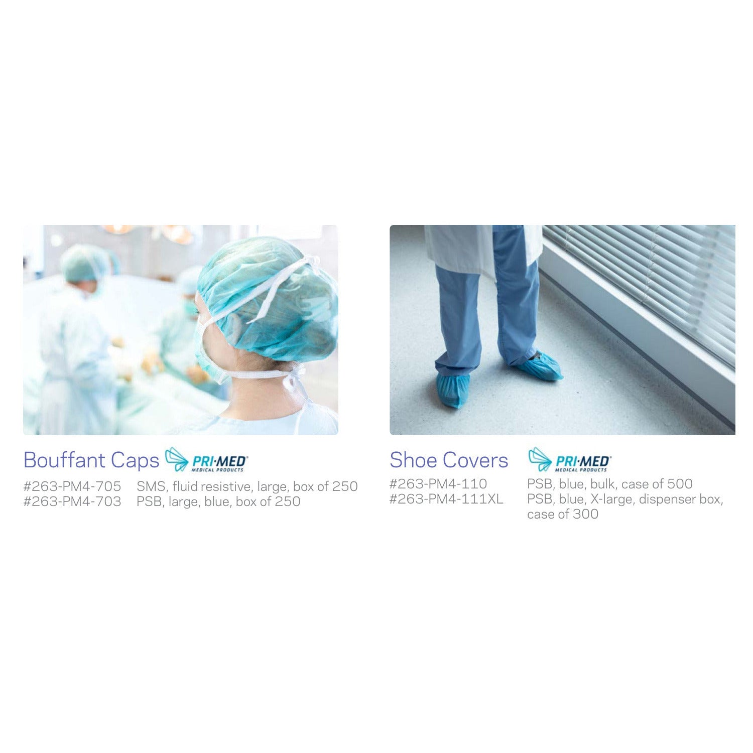 [quality-square:65971971293550] Bouffant Caps Shoe Covers