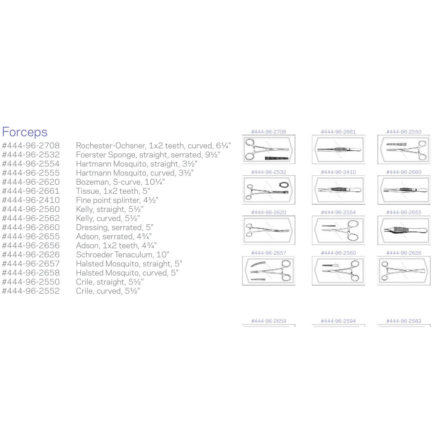 [quality-square:65971897631086] Sterile Forceps
