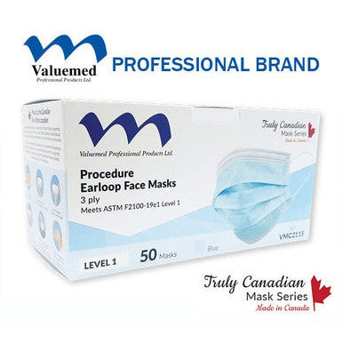 [quality-square:65970647564654] Valuemed Professional Truly Canadian Earloop Face Masks