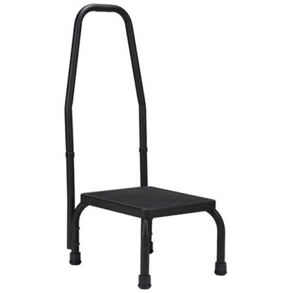 [quality-square:65970683445614] Step Stool with Handrail, Black, 300lbs Capacity
