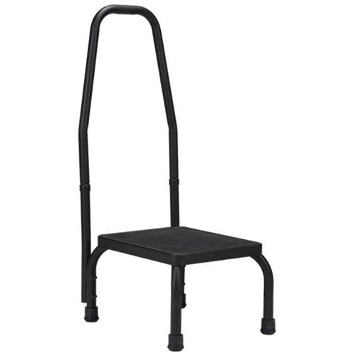 [quality-square:65970683445614] Step Stool with Handrail, Black, 300lbs Capacity