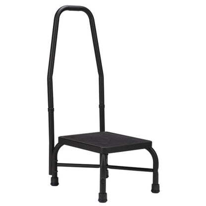 [quality-square:65970683478382] Bariatric Step Stool with Handrail, Black, 500lbs Capacity