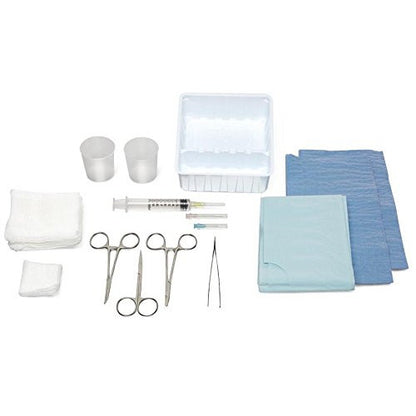 [quality-source-square:DYNJ03000] PC Laceration Tray with Comfort Loop Instruments