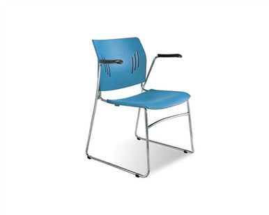 Side Chairs With Arms Tela Blue