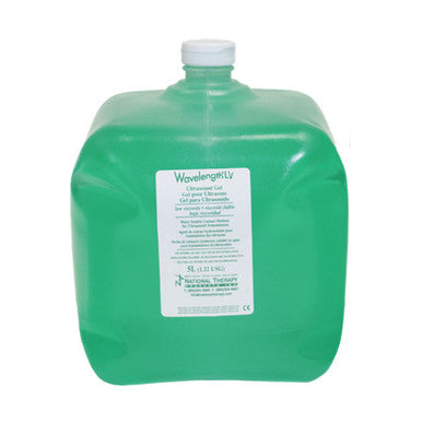 Wavelength LV Ultrasound Gel Green Low Viscosity, 5L Unipack