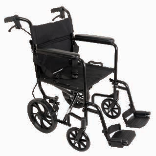 ProBasics Aluminum Transport Chair with 12-inch Rear Wheels