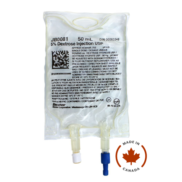 Baxter® 5% Dextrose Injection USP, 50mL Mini Bag