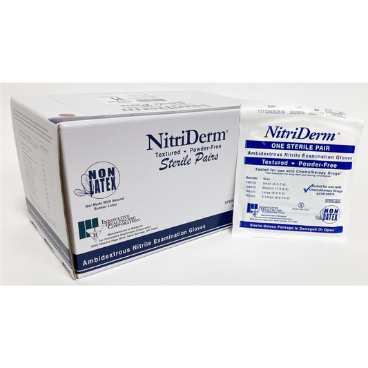 NitriDerm® Nitrile Sterile Exam Gloves, Pairs, Small