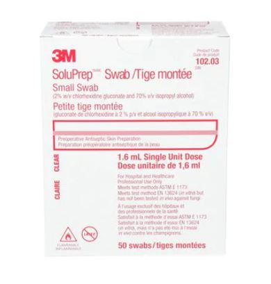 Chlorhexidine Antiseptic Prep Swabs and Swabsticks