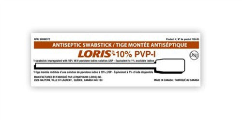 PVP Povidone Iodine 10 Percent Swabsticks