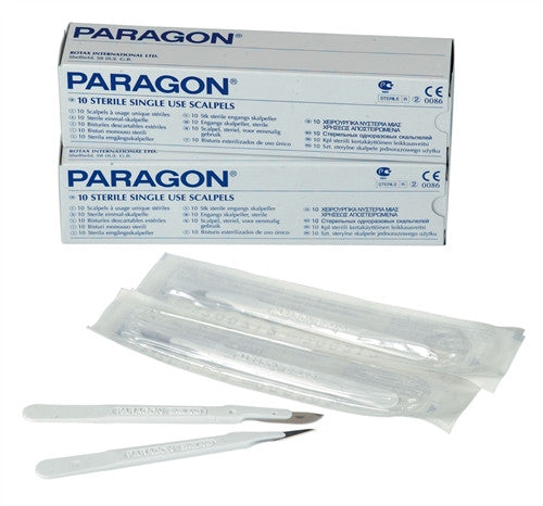 Paragon Disposable Scalpels Sterile Stainless Steel