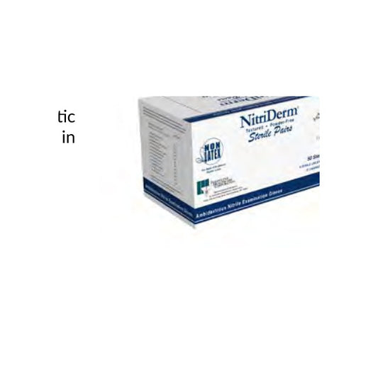 Nitriderm nitrile sterile exam gloves single