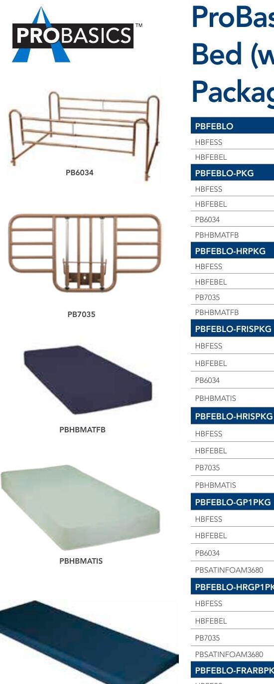 ProBasics lightweight full-electric bed package family