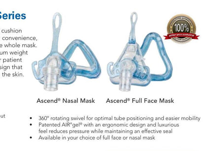 Sleepnet Ascend CPAP mask and replacement cushion family