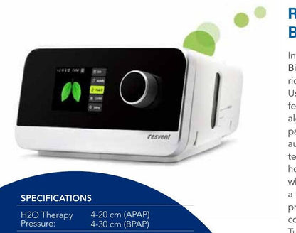 Resvent iBreeze auto CPAP and bilevel system family