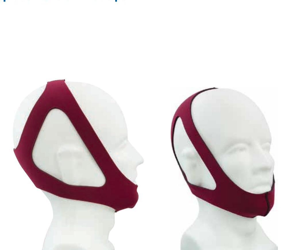 CPAP replacement chin strap in ruby red