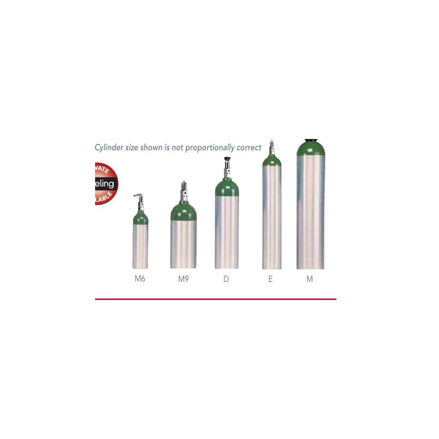 Compass Health standard aluminum oxygen cylinders