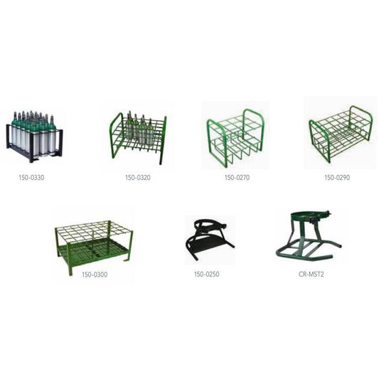 Compass Health heavy-duty cylinder racks and stands