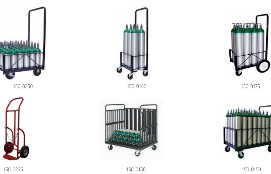 Multiple wheeled cylinder carts family