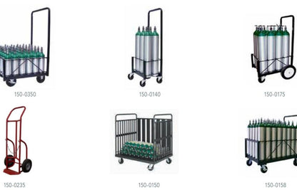 Multiple wheeled cylinder carts family